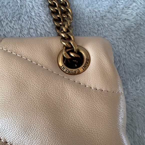 Authentic Yves Saint Laurent Beige Quilted Leather Shoulder Bag - Picture 4 of 16